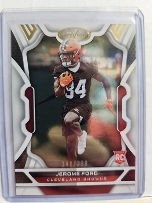 Jerome Ford 2022 Certified RC card #’d 148/399 Cleveland Browns - Image 1 of 4