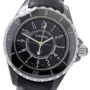 CHANEL J12 33MM H0680 Black ceramic Leather belt Quartz Ladies Watch_874755 - Picture 1 of 7