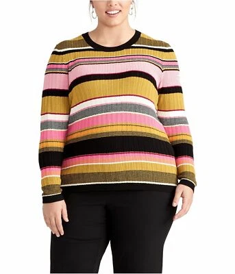 Женский пуловер Rachel Roy Kennedy свитер, полоса, большой размер 0X #196 - Изображение 1 из 2