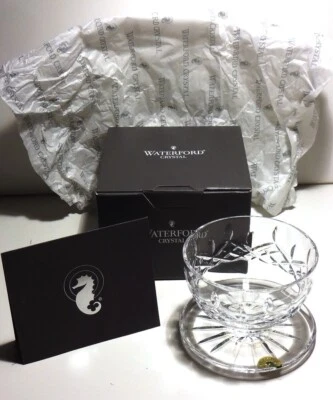1 NEW WATERFORD CRYSTAL LISMORE FOOTED GRAPEFRUIT DESSERT DISH ~ IN BOX ~IRELAND