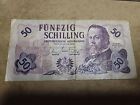 🇦🇹 AUSTRIA 50 schilling P-137 2 Jul 1962 banknote 041124-9
