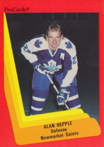 1990-91 ProCards AHL/IHL #157 ALAN HEPPLE - Newmarket Saints