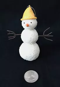 Adorno de Navidad Texturizado Cerámica Brillante Muñeco de Nieve 4-3/8" de Alto Nunca Usado Nuevo sin Etiquetas - Imagen 1 de 7