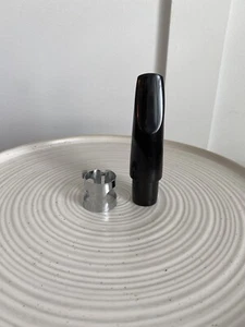 Vintage Berg Larsen 115 2 M Tenor Saxophone Hard Rubber Mouthpiece + Ligature !! - Picture 1 of 14