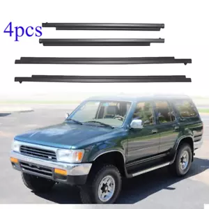 Door Glass Outer Molding Weatherstrip 4pcs Set Fits For Toyota 4Runner 1995-2002 - Picture 1 of 6