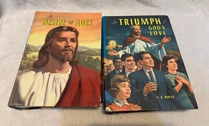 VTg The Desire of Ages and Triumph of Gods love by E. G. White Lot of 2 HC Books - Bild 1 von 14