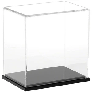Plymor Clear Acrylic Display Case with Black Base, 6" W x 4" D x 6" H - Picture 1 of 1
