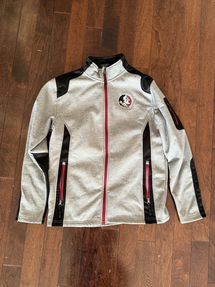 Jaqueta suéter masculina FSU Florida State zíper completo Coliseu - Imagem 1 de 2