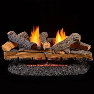 DLS-30R-1 Dual Fuel Ventless Fireplace Logs Set with Remote Control, Use with... - Picture 1 of 9