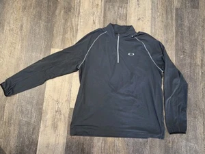 Oakley Fleece Long Sleeve Lightweight Mens Gray 1/4 Zip Hydrolix XLT - Picture 1 of 6