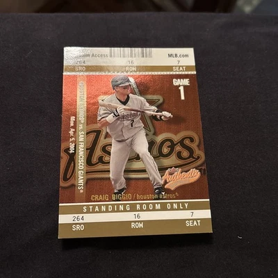 2004 Fleer Authentix Craig Biggio #’d 2/5 Houston Astros - Image 1 of 4