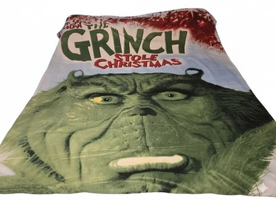 Dr. Seuss' How The Grinch Stole Christmas Large Fleece Blanket 80x72 Brand New! - Image 1 of 4