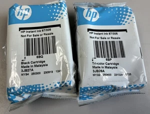 Oryginalne wkłady atramentowe HP 67/305 czarno-trójkolorowe 3JB26A 3JB27A OEM - 9.2023+ - Zdjęcie 1 z 2