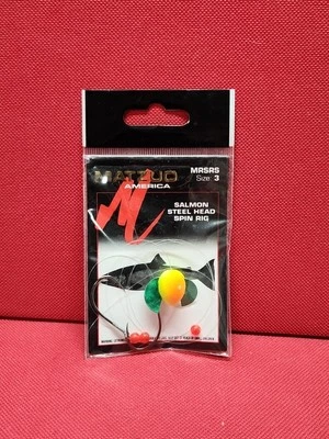 Plataforma giratoria de doble gancho Matzuo Salmón/Cabeza de acero tamaño 3 nueva en paquete original estilo #2 Foto 1 de 4