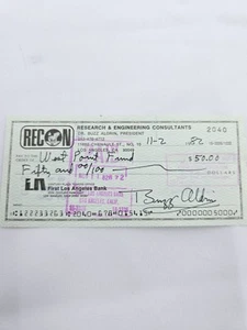 Buzz Aldrin Signed Check - Picture 1 of 13