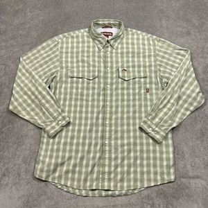 Camisa de Pesca Simms Para Hombres Mediana Verde A Cuadros Perla Rendimiento a Presión Bolsillo Ventilado - Imagen 1 de 10
