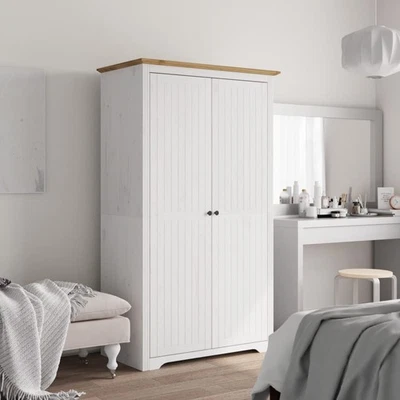 Armario Ropero Aparador Alto Mueble de Dormitorio Madera Maciza de Pino vidaXL - Imagen 1 de 4