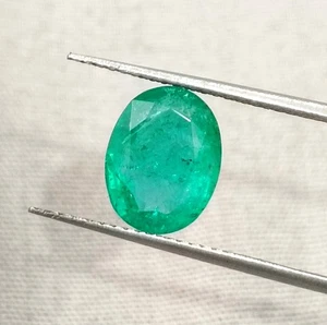 GSI Certificate 2.51ct Medium Intense Green Zambian Emerald, Natural Gem - Picture 1 of 10