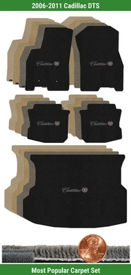 Juego de alfombrillas Ultimat personalizadas para Cadillac DTS 2006-2011 con logotipo (5 piezas) #4XO Foto 1 de 4