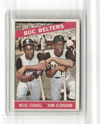 1966 年 Topps #99 Buc Belters(Willie Stargell / Donn Clendenon)CPC EX+ 到近乎完好 — 第 1/2 张图片