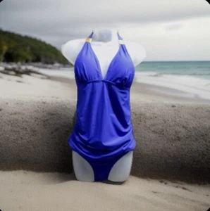 B2prity Halter Tankini 2 Piece Swimsuit Size M Womens Tummy Control Bathing Suit - Picture 1 of 19
