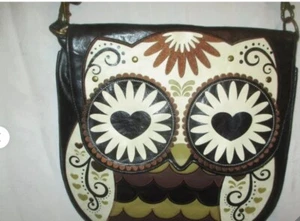 Loungefly Owl Brown Faux Leather Adjustable Crossbody Shoulder Messenger Purse - Picture 1 of 1