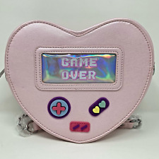 Gamer Girl Crossbody Bag Heart Controller Exclusive Game Over Pink New