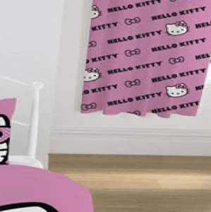 Sanrio Hello Kitty 2 Piezas/1 Par Cortinas Acabadas Cortinas B 168x L 137cm NUEVO - Imagen 1 de 3