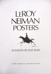 Leroy Neiman LE Exlibris "29 Ereignisse unserer Zeit" s/w Pferd Jockey Poster Kunst - Bild 1 von 3