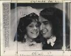 1969 Press Photo Singer Tiny Tim & wife, wedding, Johnny Carson show, New York