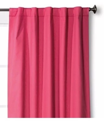 Pillowfort Twill Light Blocking Lined Curtain Panels 84" Pink Nwop PAIR - Image 1 of 2