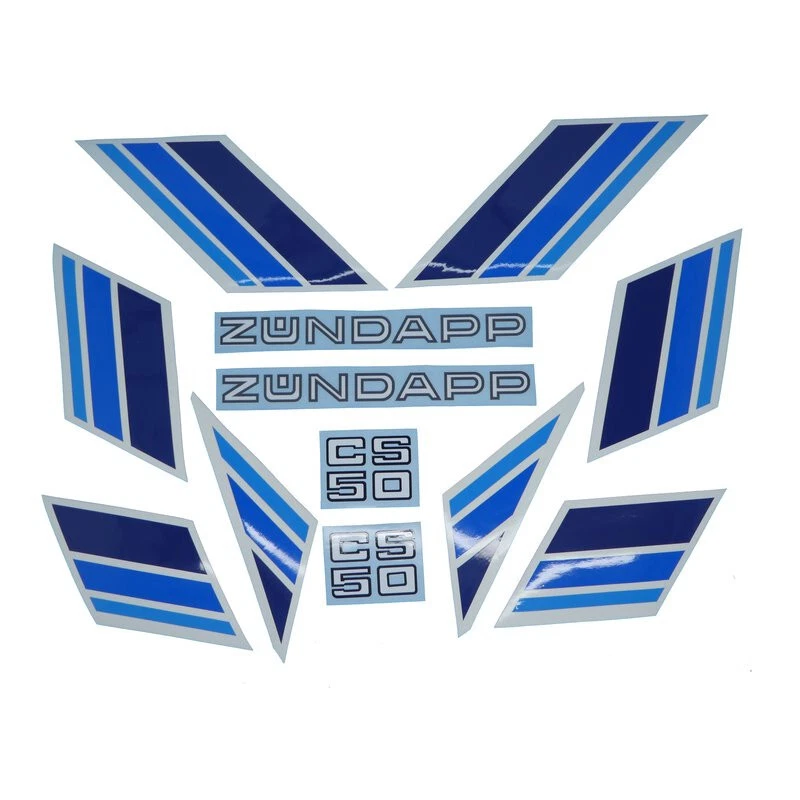 Zündapp Aufkleber Lacksatz  Aufklebersatz Dekor CS 50 Typ 448-310 blau NEU - Bild 1 von 1