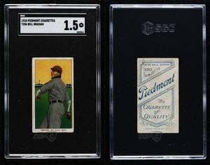 1909-11 T206 Piedmont 350 Back Bill Grahame Bill Graham SGC 1.5