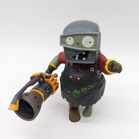 Plants vs Zombies PVZ Garden Warfare WELDER Zombie Action Figure w/ Gun Cover