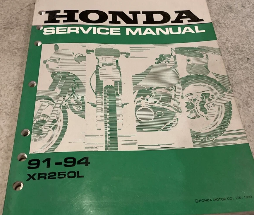 1991 1992 1993 1994 Honda XR250L Servicio Reparación Tienda Manual OEM 61KV603 - Imagen 1 de 1
