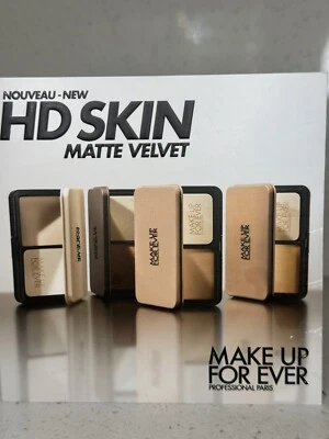 Make up For Ever HD Skin Matte Velvet Powder Foundation Sample Card 4 Shades - Image 1 of 4