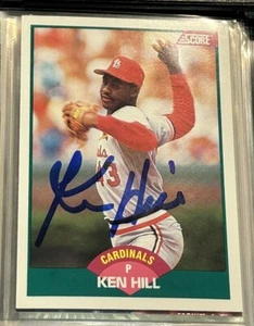 Ken Hill 1989 Score Rookie Signature Signed Autograph AUTO RC TTM Cardinals - Picture 1 of 2