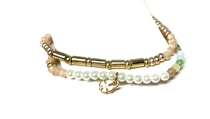 2 pulseras elásticas Lucky Brand piedras de acento semipreciosas precio de venta $45 - Imagen 1 de 6