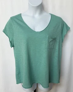 Terra & Sky women's size 1X blouse with V-neck and upper pocket. - Picture 1 of 7