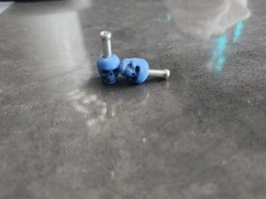 2 Skull bicycle brake cable end cap Blue Bmx Freestyle - Picture 1 of 2