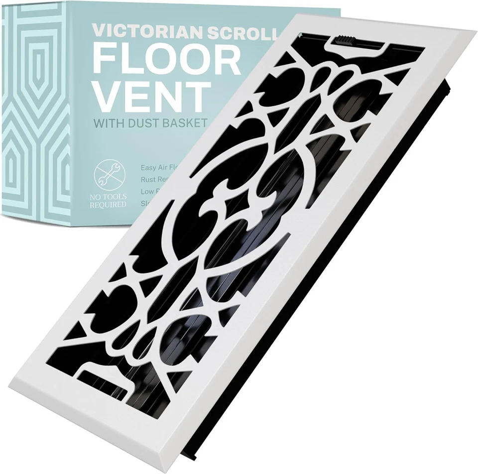 Home Intuition Victorian Floor Vent Cover Floor Register for HVAC Duct