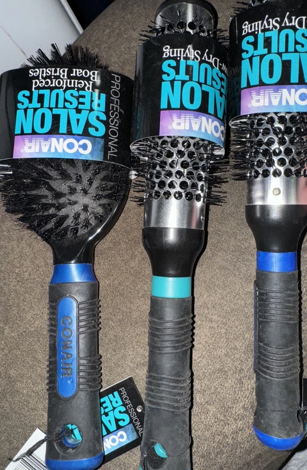 Conair Professional Salon Blow Dry Styling Brush Blue And Green 1 Soft Brush - Image 1 of 2