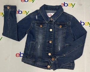 Justice Kids Girl’s  Blue Denim Jacket Size 6/7 - Picture 1 of 7