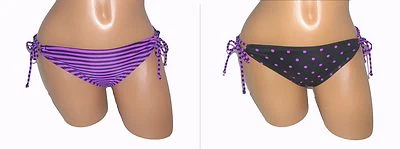Roxy NEW Purple Women's Juniors S L Small Large Swimsuit Bikini Bottom $46 S923 - Image 1 of 4