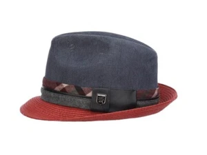 STACY ADAMS MENS PORK PIE FEDORA HAT * 1 L * NEW PANAMA STYLE TOYO STRAW SUN UPF - Picture 1 of 4