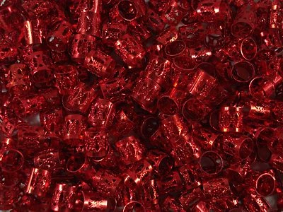 Dreadlock Clips 250pc Red Bulk Buy Cuff Bead Hair Dread Extension  - image 1 of 2