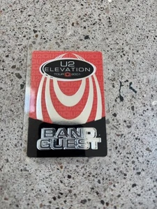 U2 Elevation Tour 2001 Band Guest Pass - Red Laminate - Authentic & Rare - Bild 1 von 2