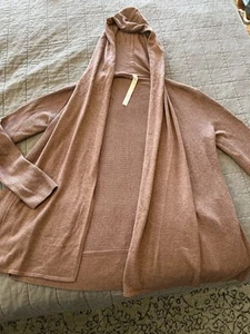 Cárdigan envolvente Lululemon Cabin Yogi sudadera con capucha suéter bolsillos 8 cachemir usado en excelente estado - Imagen 1 de 5