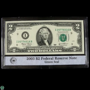 Series of 2003 $2 Federal Reserve Note FR I Minnesota S/N 20776016 - YYYY/MM/DD - Picture 1 of 6
