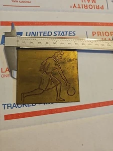 Neu Hermes Vintage Messing Gravurplatte Lady Bowler - Bild 1 von 2